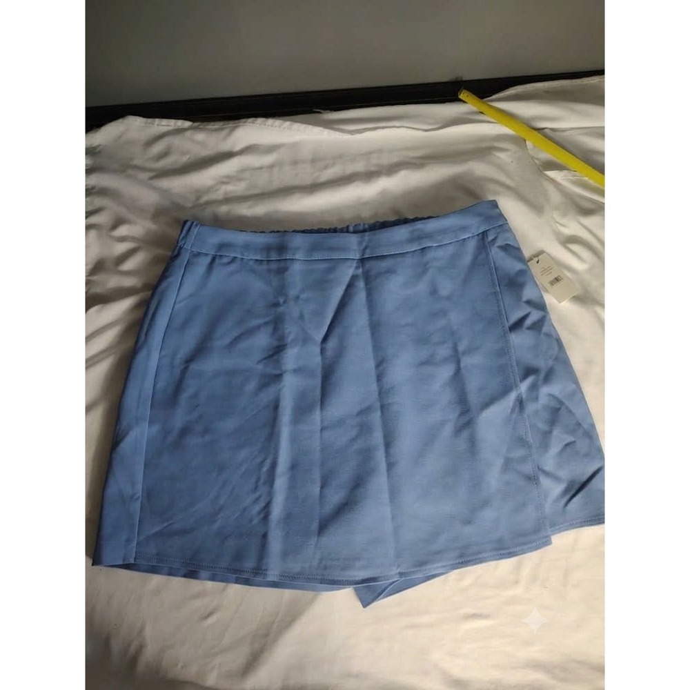 Saks Fifth Avenue Cornflower Blue Wrap Front Skort XL SOFWS51466 New